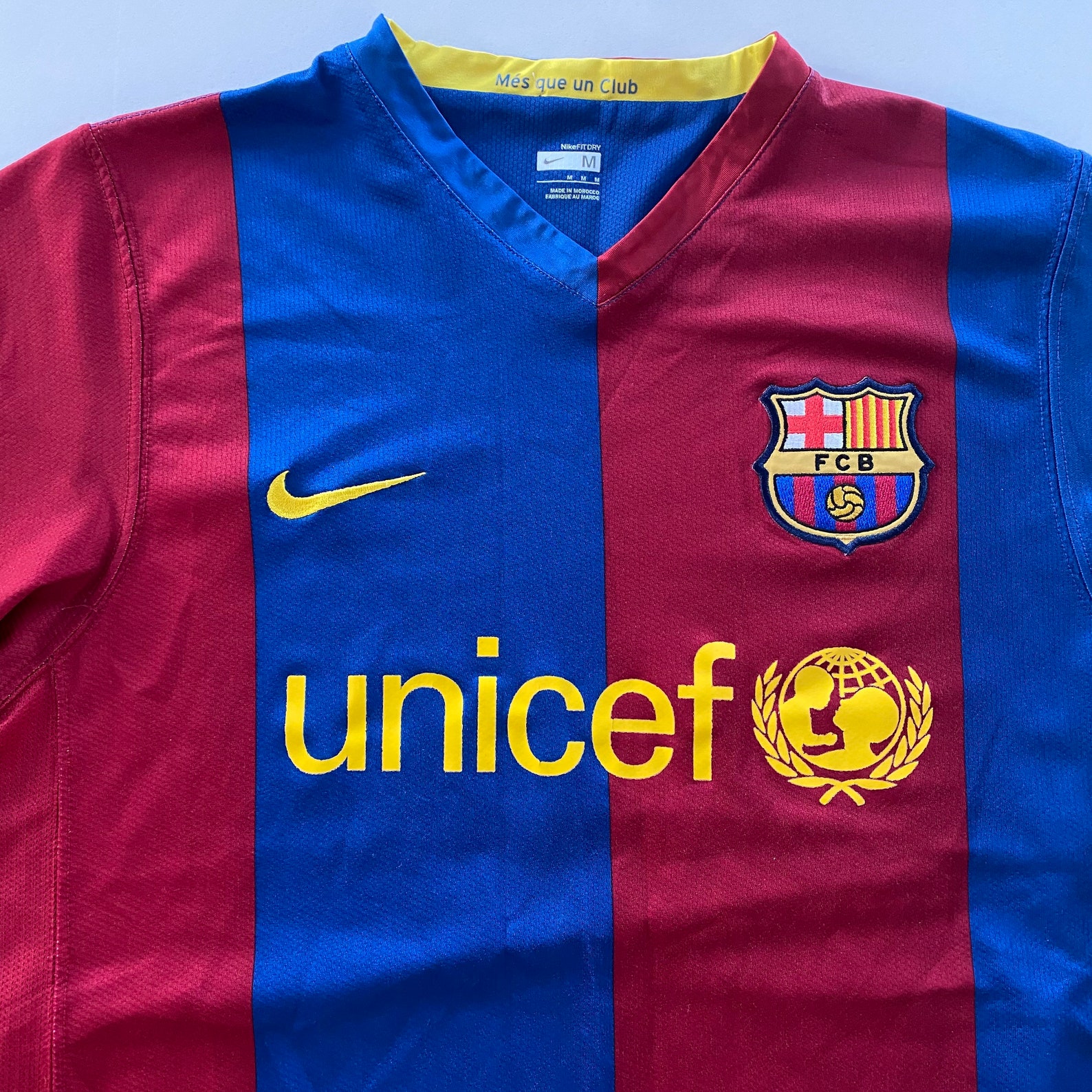 Nike FC Barcelona Football Soccer Jersey UNICEF Red Blue Etsy