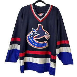 Chandail de hockey LNH Whale CCM des Canucks de Vancouver des années 90, taille M