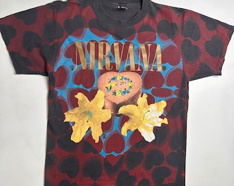1993 Nirvana Heart Shaped Box T-Shirt Sz Large Vintage