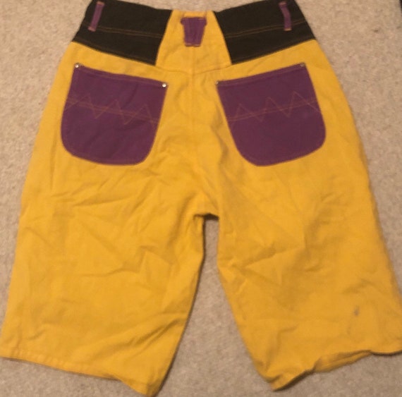lakers jean shorts