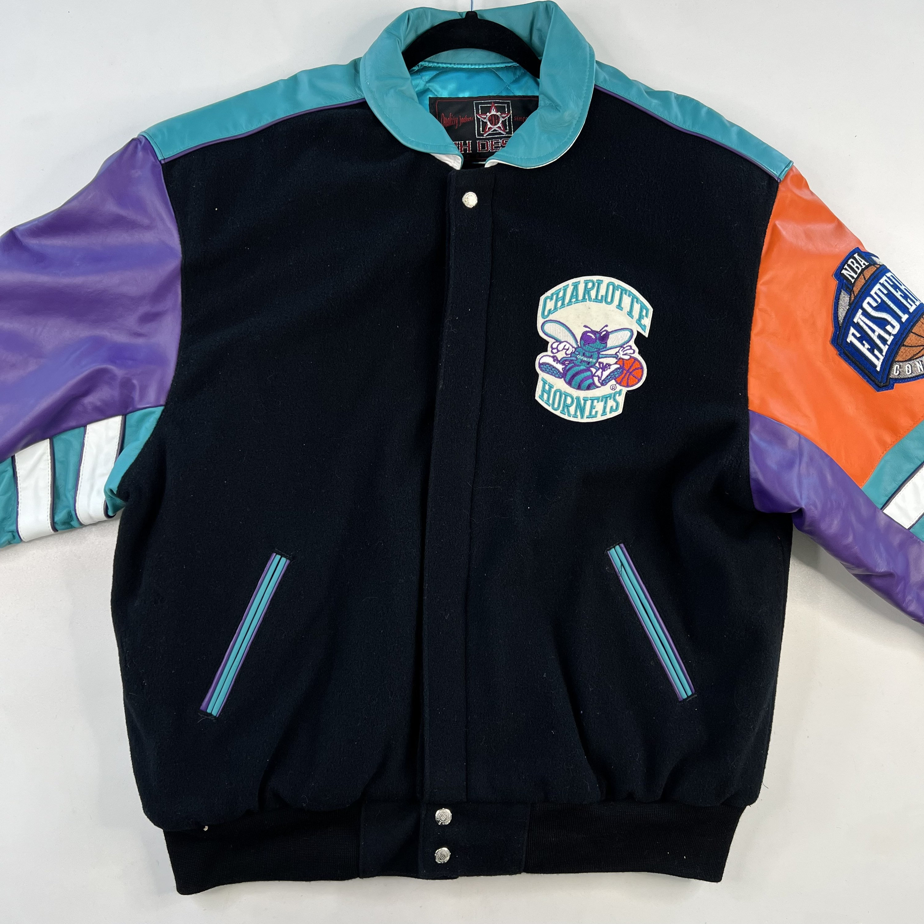 90s Charlotte Hornets Jeff Hamilton Wool Jacket Size Large - Etsy