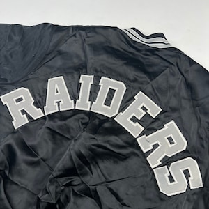 90er Jahre Oakland Raiders Satin Bomber Jacke von ChalkLine Herren XL