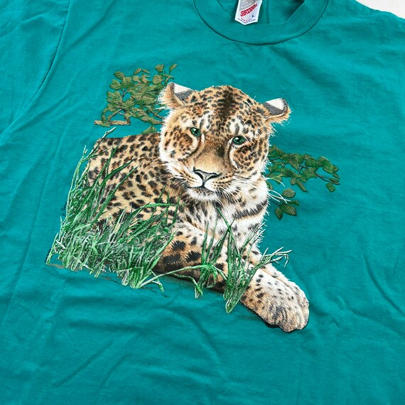 ★BABYLCLUB ★LEOPARD LOGO STRING TEE Vintage Leopard Baby Tee, Walking Leopard Shirt, Leopard