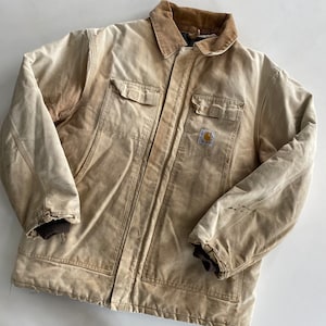 Carhartt Quilt Gevoerde Full Zip Jacket Bruin Heavy Distress (1072)