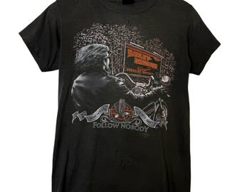 Vintage Harley Davidson T-shirt: 1990 3D Emblem Biker Tee, Size XL