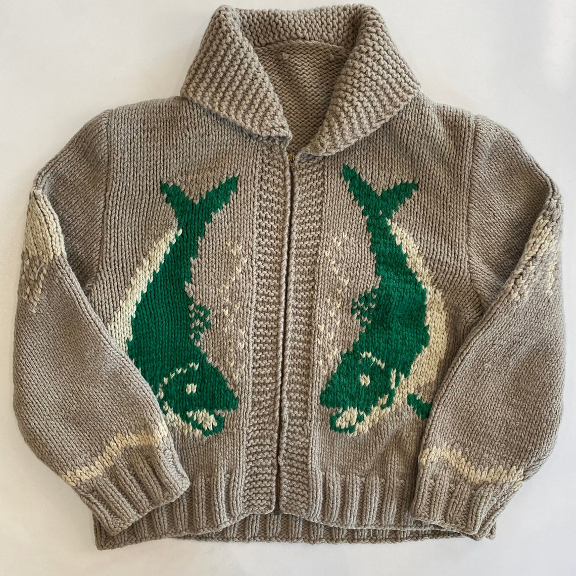 Vintage Hand Knit 100% Wool Cowichan Siwash Sweater WC029 | Etsy