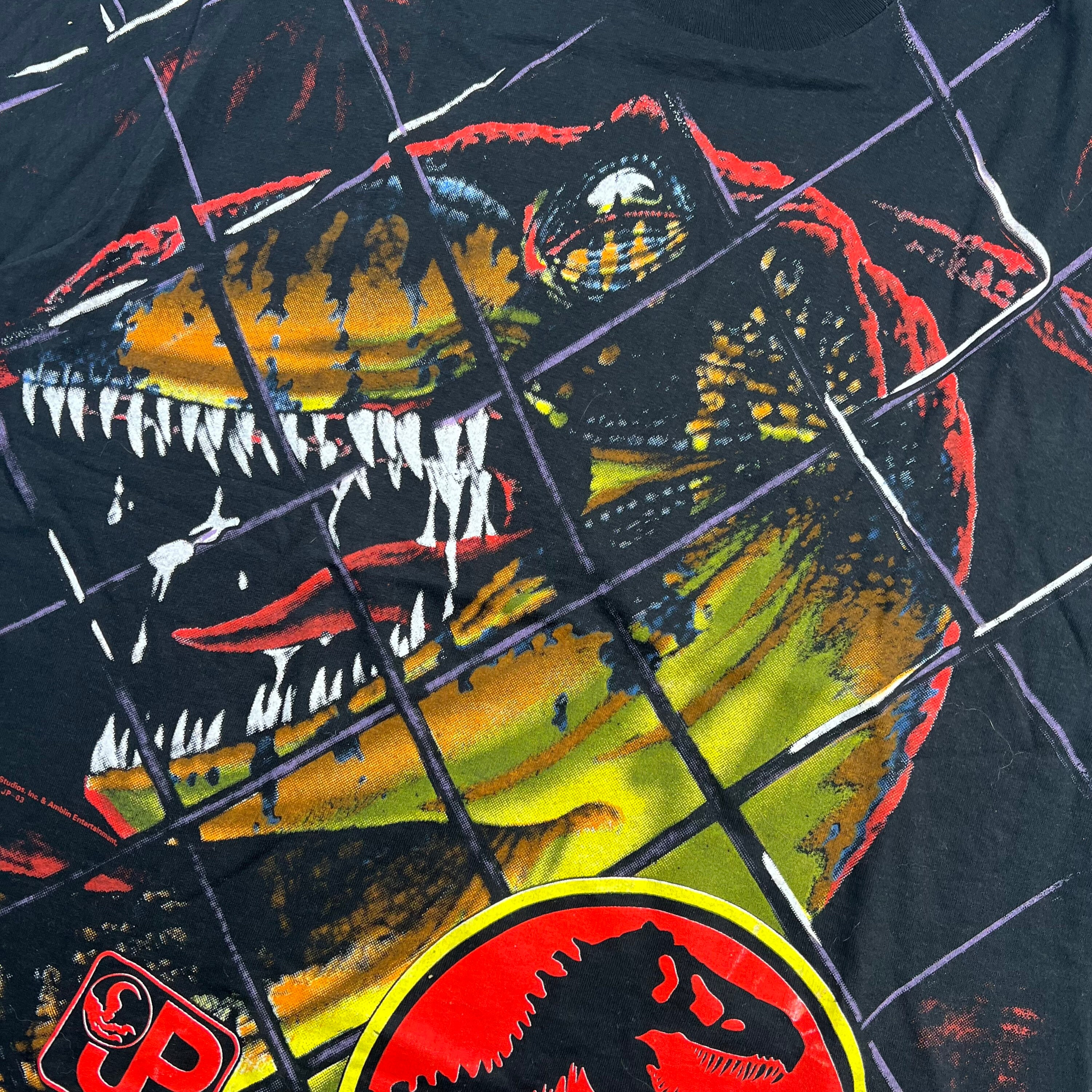 90's Jurassic Park All Over Print T-shirt Sz XL - Etsy