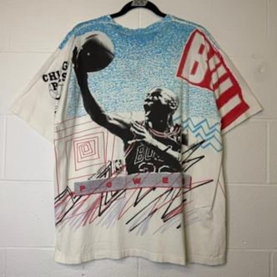 90s Michael Jordan Magic Johnson T's NBA AOP T-shirt Size XL