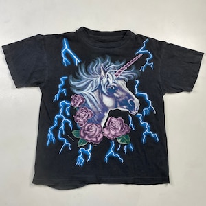 90s USA製　UNICORN ユニコーン　Ｔシャツ　Ｌ ブラック ONEITA USA製 90s ユニコーン 当時物 半袖 Tシャツ L 奥田民生