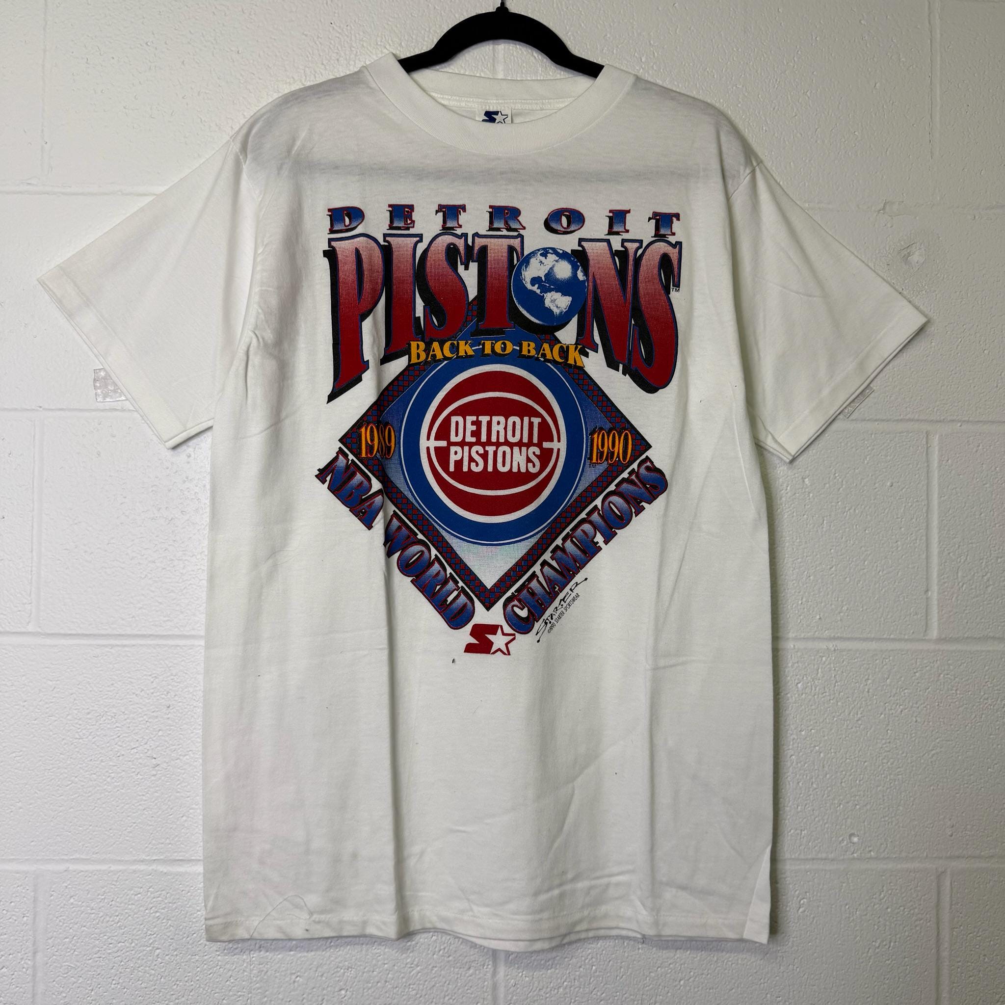 1990 デトロイト ピストンズ スターター チャンピオンシップ Tシャツ 