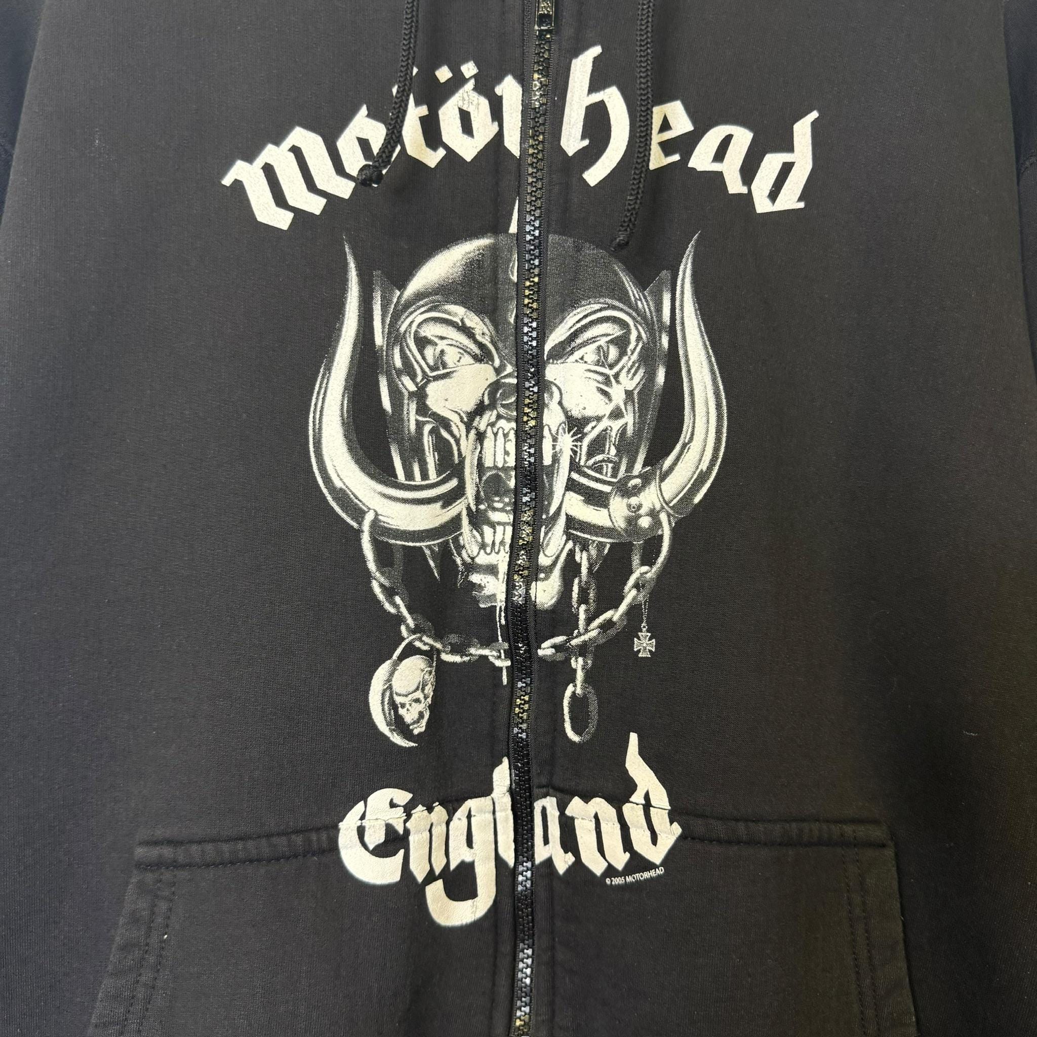 Motorhead England Vintage Rock Band Hoodie Size M 2005 Zip up