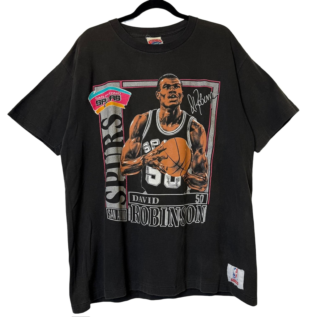 90's David Robinson San Antonio Spurs Nutmeg NBA T-shirt Sz XL