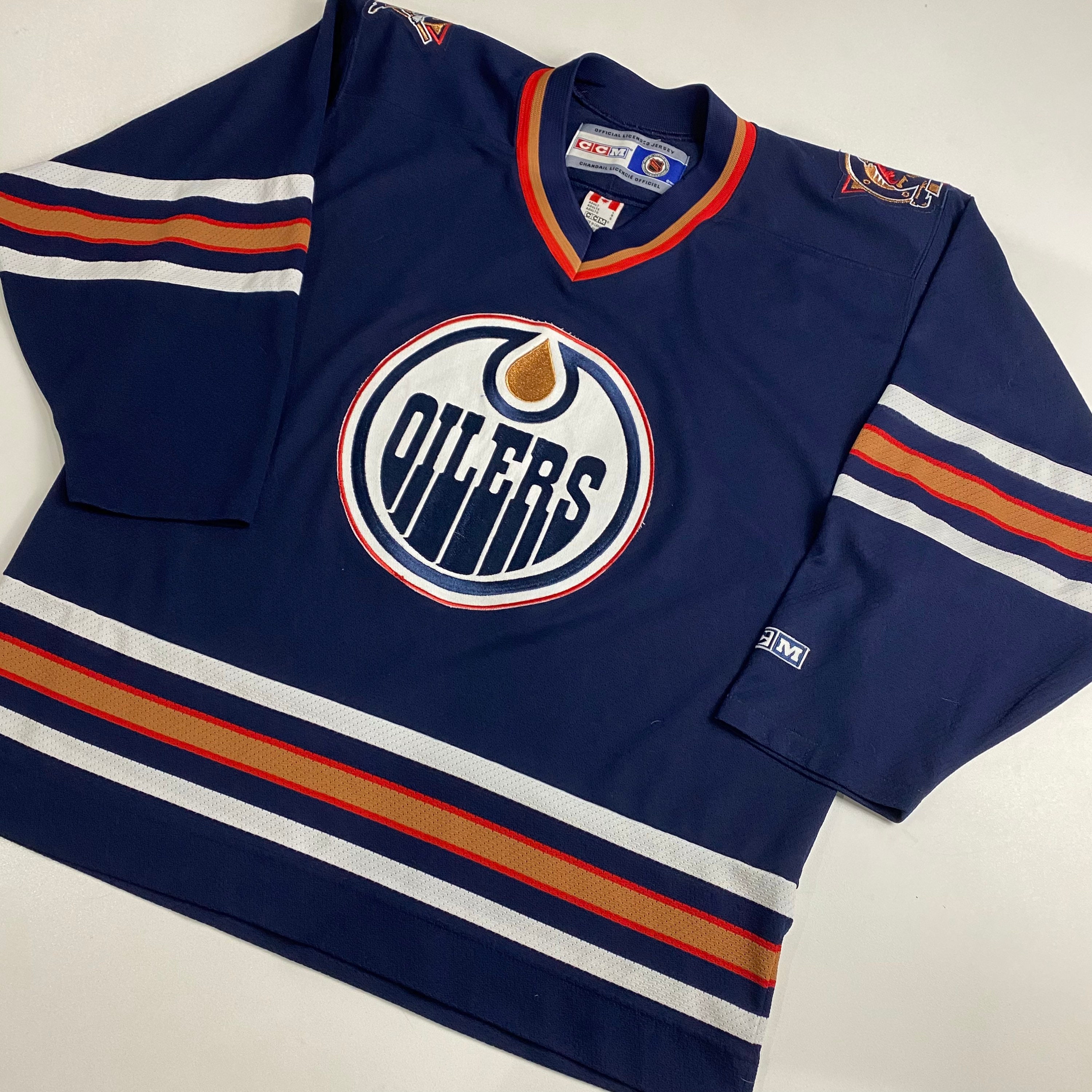 Vintage Edmonton Oilers CCM Maska NHL Hockey Jersey Size Large Etsy