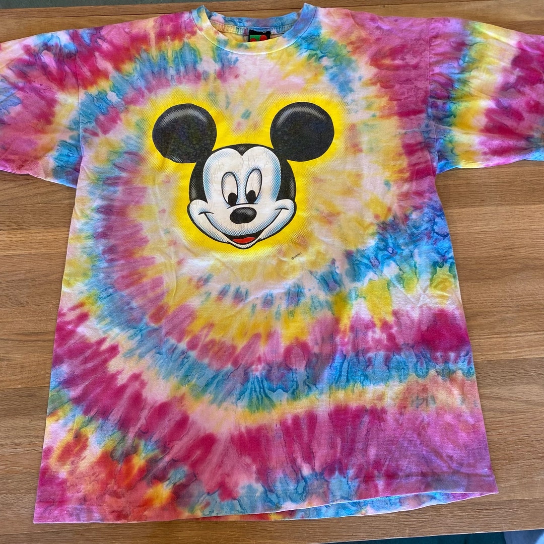 90s Mickey Mouse Tie Dye Disney T-shirt Size XL (A4234) - Etsy Canada