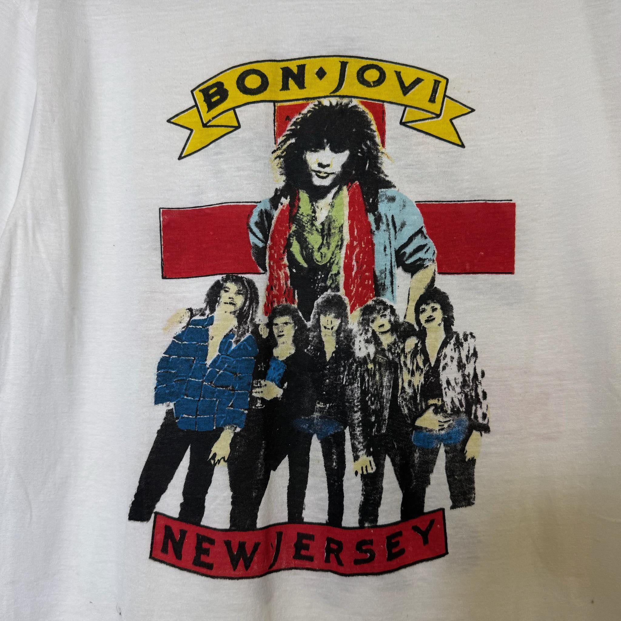80's Bon Jovi New Jersey T-shirt Sz L (B2242) - Etsy Singapore