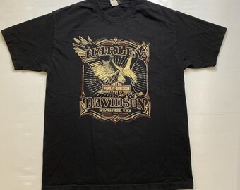 2000s Harley Davidson Motorrad-T-Shirt Sz L (A3481)