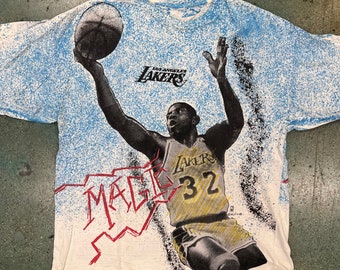 Vintage 90s Charlotte Hornets Magic Johnson T's T-shirt