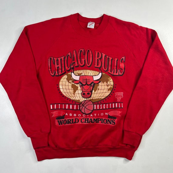 90s Chicago Bulls Crewneck Sz XL - Etsy