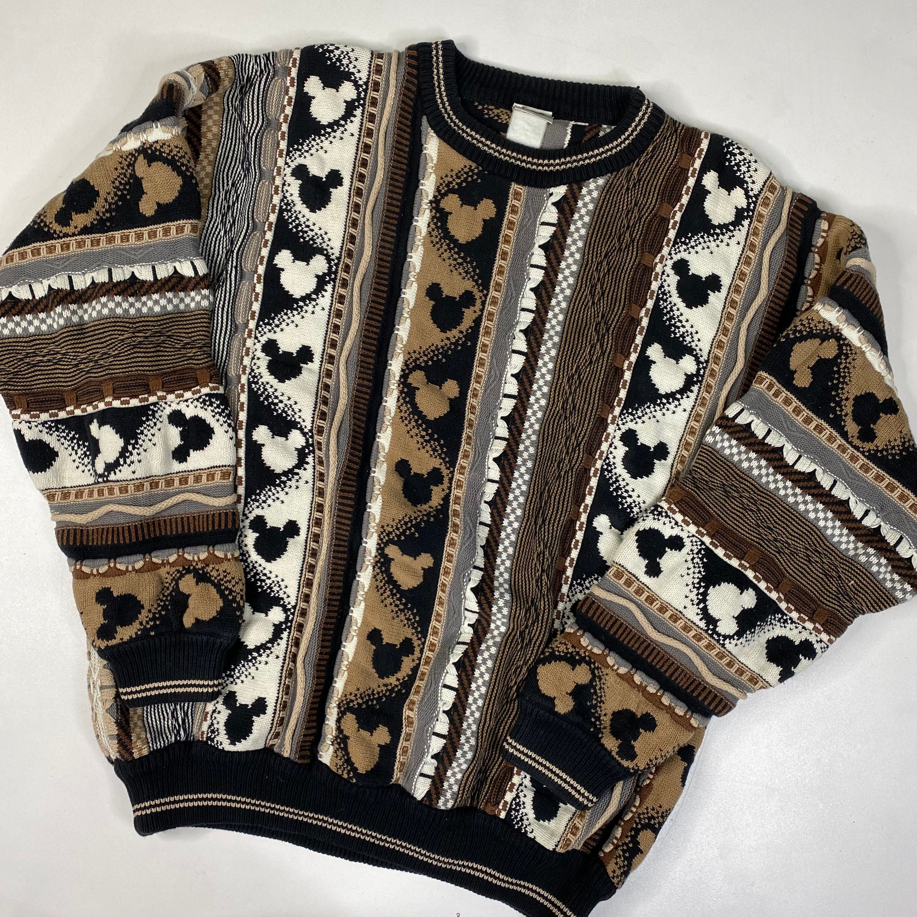 90s Mickey Mouse Coogi Style Sweater 