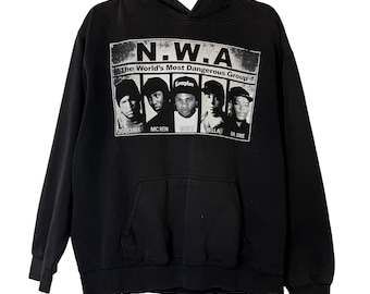 Vintage Ruthless Records Rap NWA Hoodie Men Size L Eazy E
