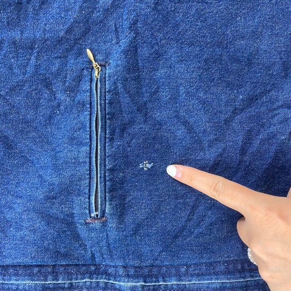 VTG Carhartt Denim Quilt Lined Full Zip 