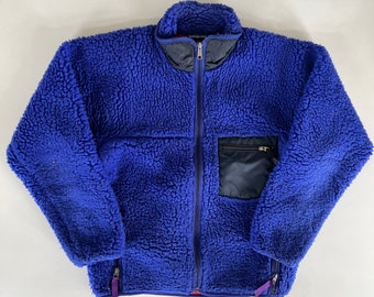 90s Patagonia Deep Pile Full Zip Fleece Sz M