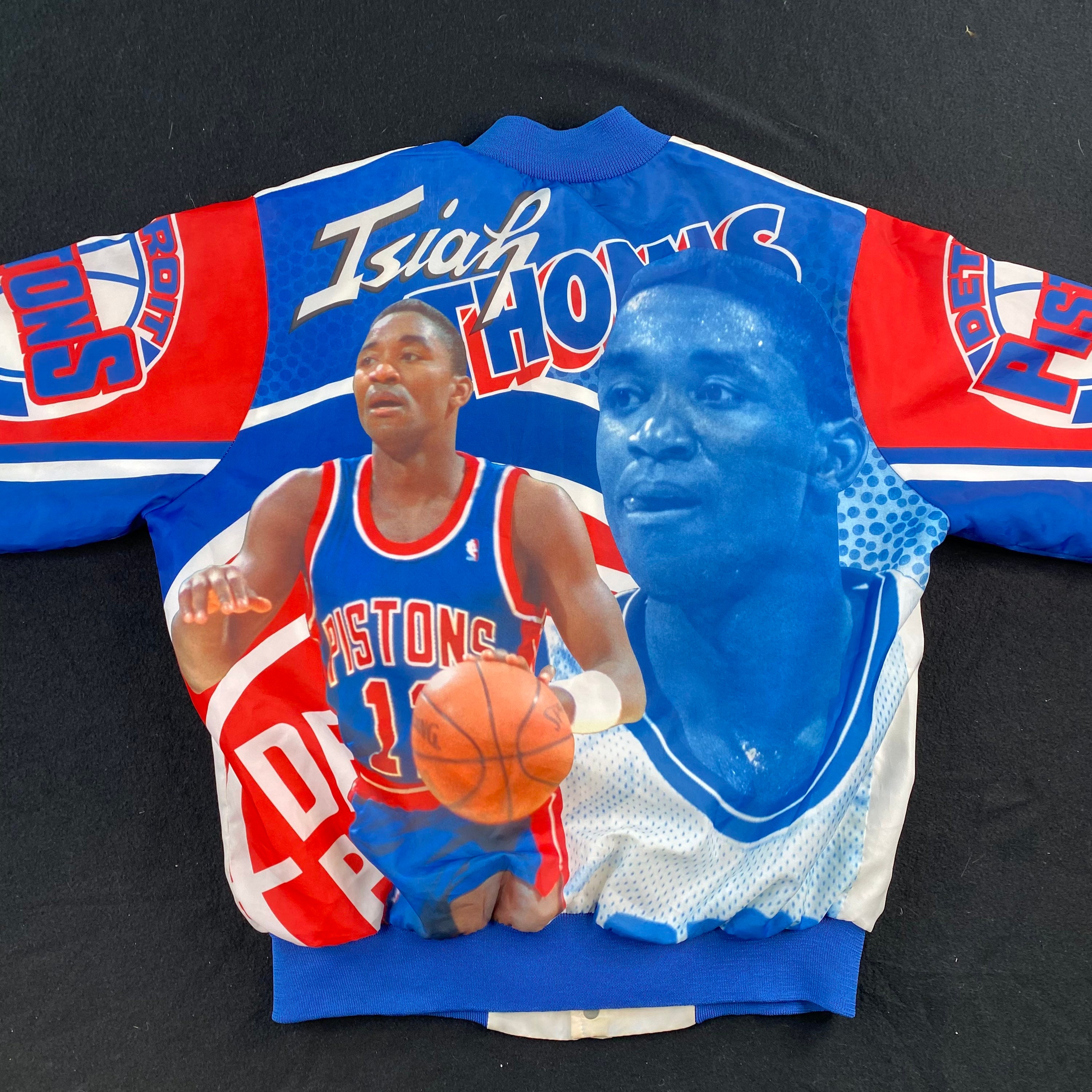 90's Isiah Thomas Detroit Pistons Chalk Line NBA Jacket - Etsy Finland