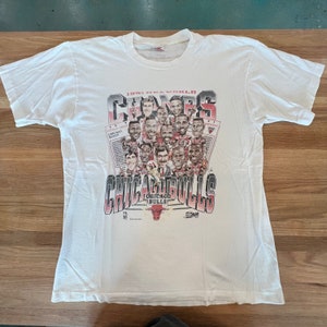 1991 Chicago Bulls Championship T-shirt Sz XL (5148)