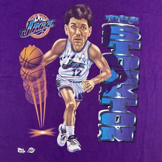 90s John Stockton Utah Jazz T-shirt Sz 2XL - image 3