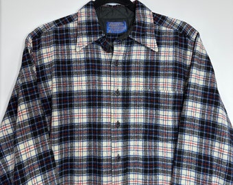 90s Pendleton Plaid Flannel Button up Sz M (X936) - Etsy