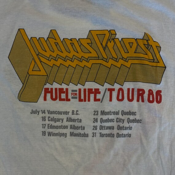 1986 Judas Priest Fuel For Life Turbo Tour T-shir… - image 4