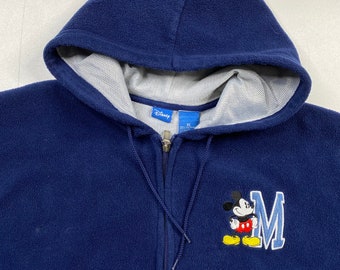 90's Mickey Mouse Blue Fleece Zip up 