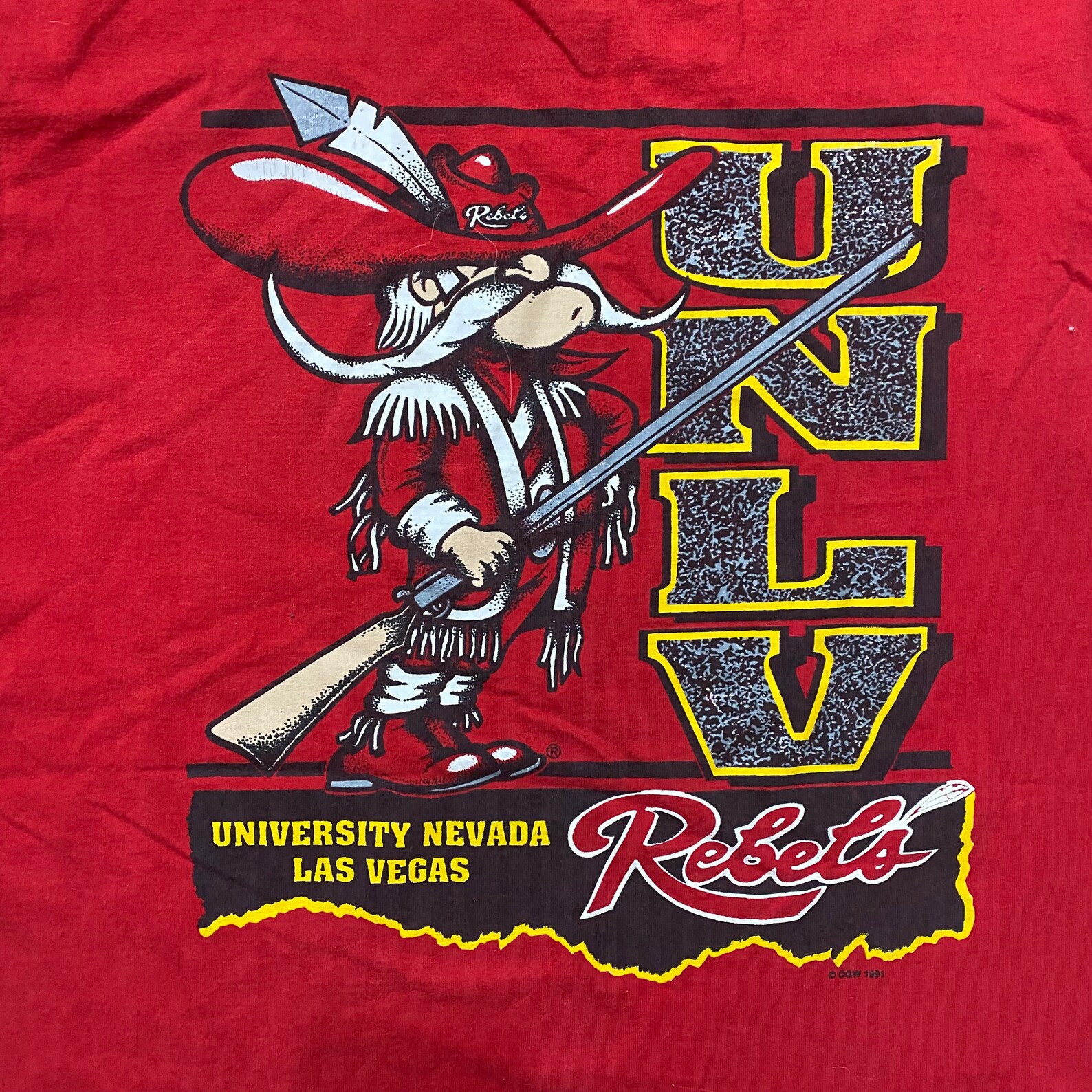 1991 UNLV Rebels T-Shirt Men's L | Etsy