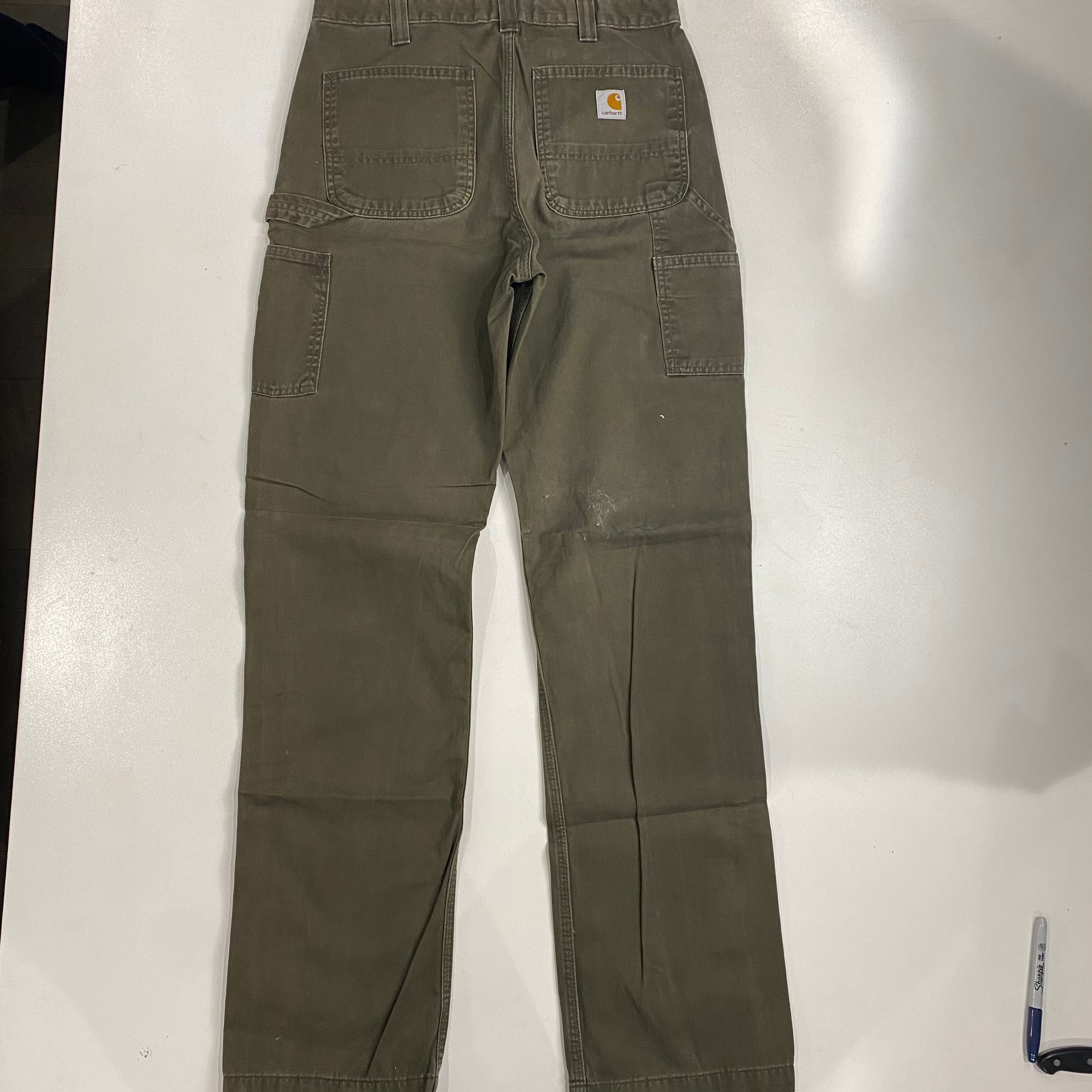 Carhartt Green Relaxed Fit Work Pants Size 33 x 36 B324 DFE | Etsy