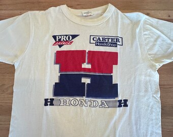 80s Honda Racing T-shirt Sz L (A2937) - Etsy