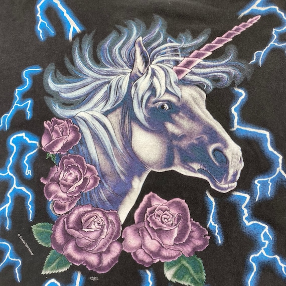 90s USA製　UNICORN ユニコーン　Ｔシャツ　Ｌ ブラック 90s USA製 UNICORN ユニコーン Tシャツ L ブラック - メルカリ