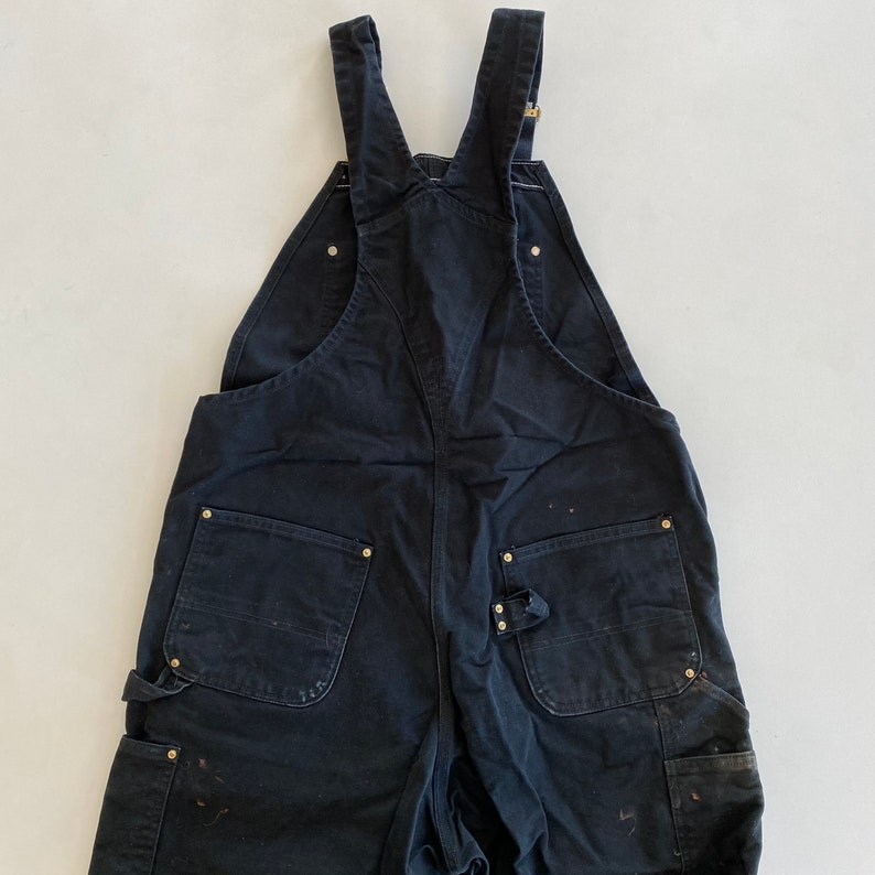 40x30 Carhartt Double Knee Overalls Mens Coveralls Black R01 BLK