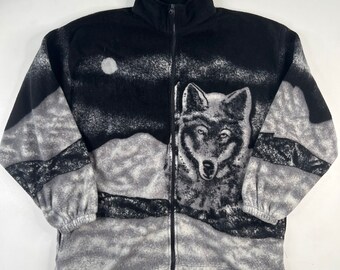 old lady wolf fleece