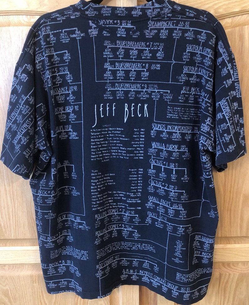 1995 Jeff Beck Anthology Tshirt Mens XL