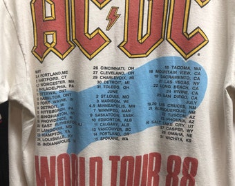 1988 AC/DC Heat Seeker T-shirt Men's XL - Etsy