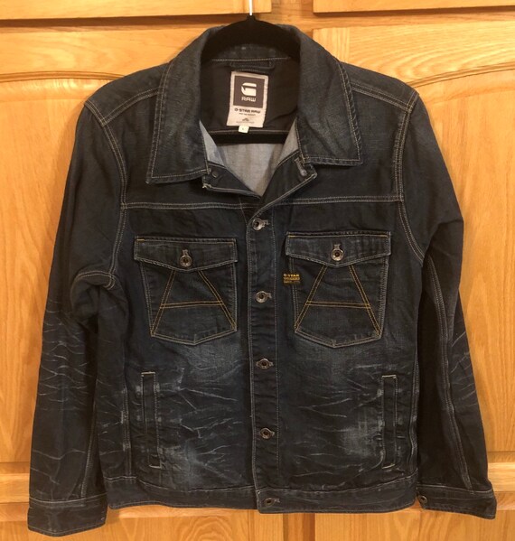 Gstar Raw Denim Jacket Mens Large NWOT Etsy