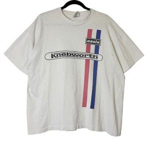 T-shirt Vintage Oasis - Concert De Knebworth 1996 - Taille L - Marque Screen Stars - Coton - Années 90 - Très Bon état