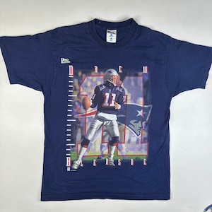 1995 Drew Bledsoe Patriots T-shirt Sz L (X808)