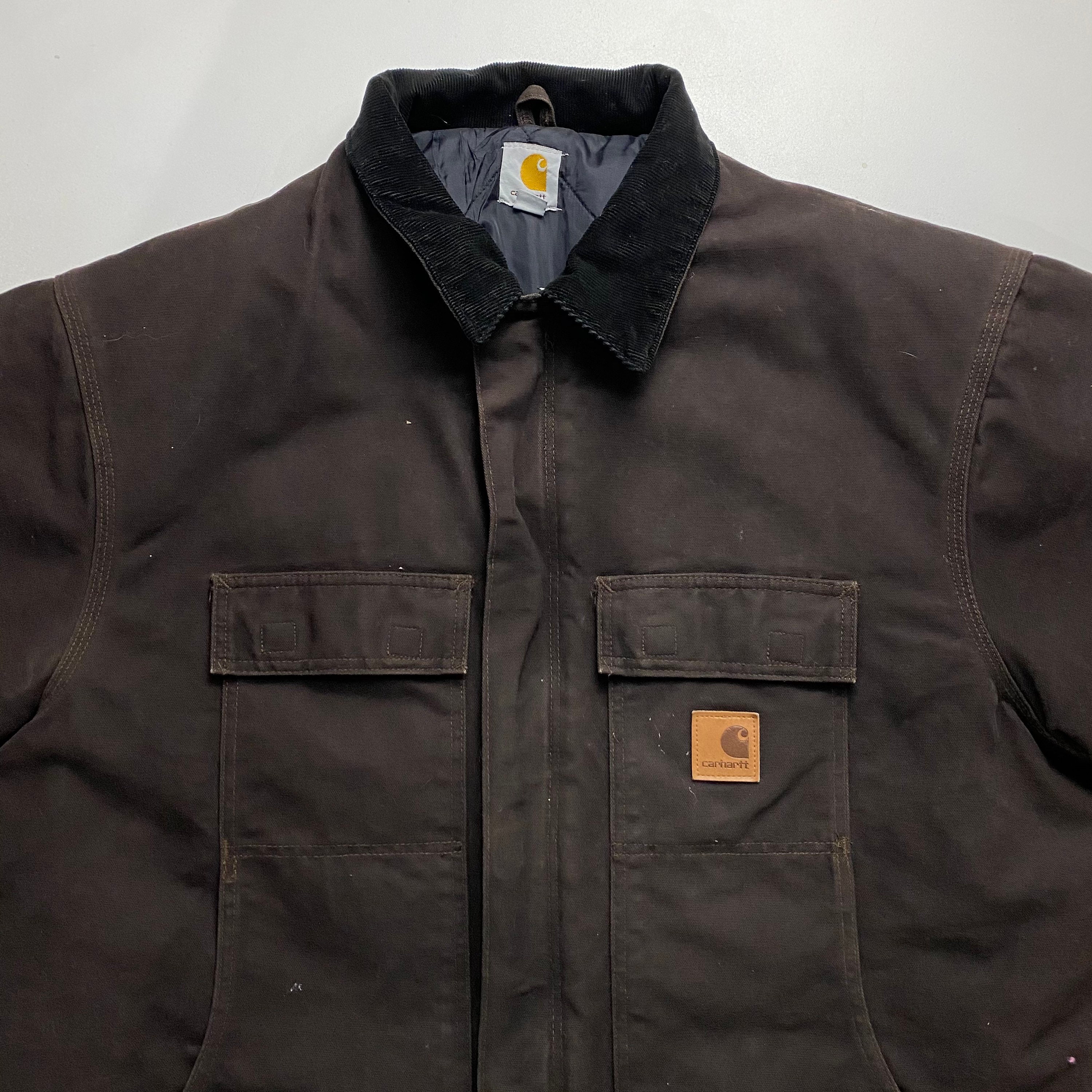 Carhartt Quilt Lined Coat Full Zip Jacket C26-DKB Men's | Etsy