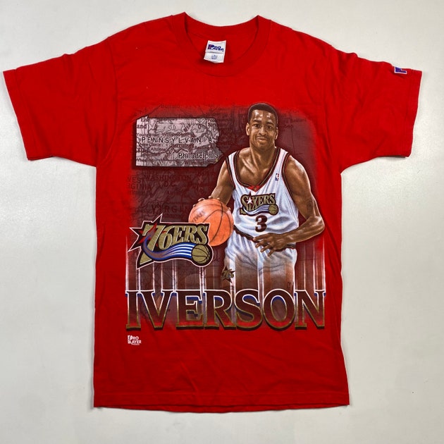 76ers Allen Iverson 3 # Short Sleeve T-shirt Summer Youth