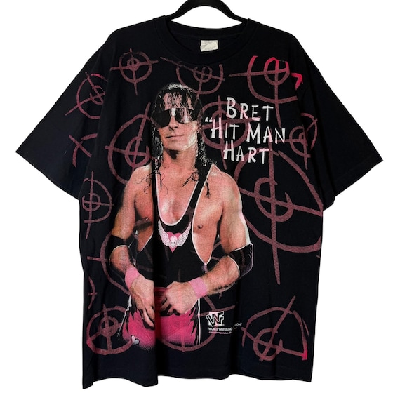 1996 Bret Hitman Hart WWF T-shirt Sz XL (B2640) - Etsy