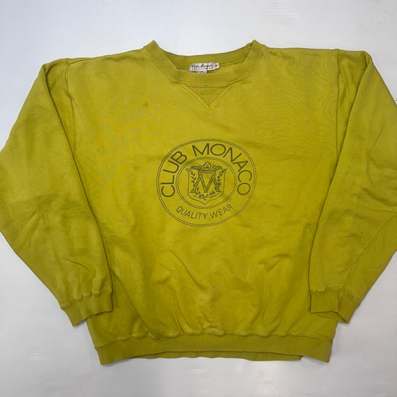 90 s Club Monaco Crest Crewneck Sz L A2549 Etsy
