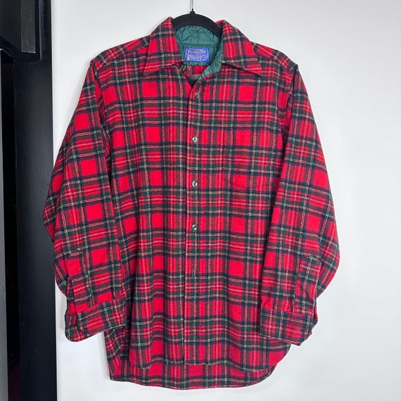 90s Pendleton Plaid Flannel Button up Sz M (X989) - Etsy