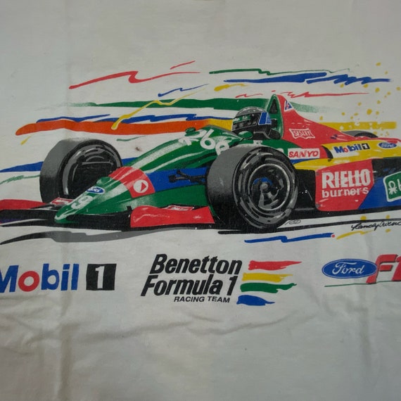 90's Benetton F1 Racing T-shirt Sz XL (A1694) - Etsy