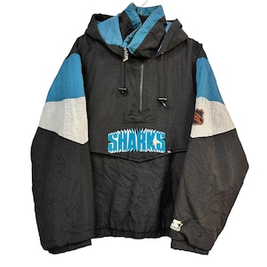 90's Starter San Jose Sharks NHL Pullover Puffy Jacket Men's M - Etsy